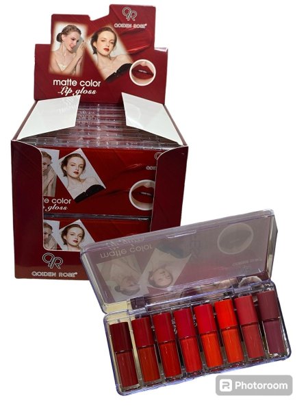 مجموعة QOIDEN ROSE Matte Lip Gloss