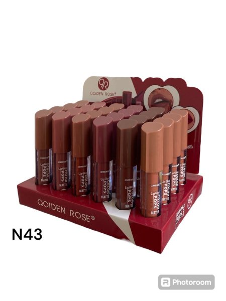 مجموعة Qoiden Rose Matte Lip Gloss