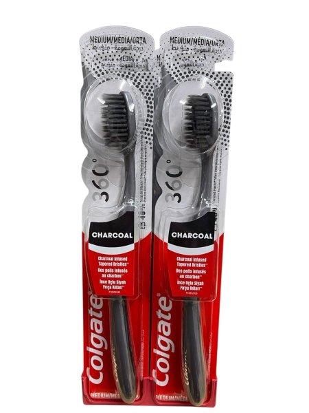 فرشاة الأسنان من Colgate Charcoal Medium