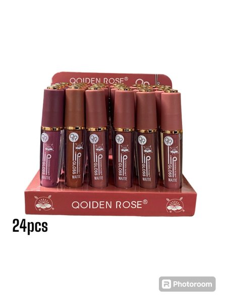 مجموعة Qoiden Rose Matte Lip Gloss
