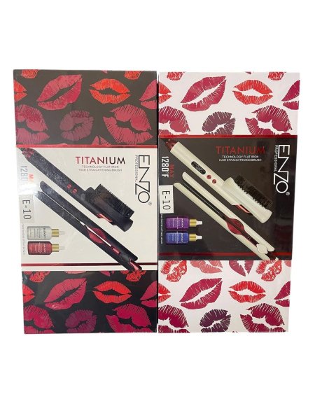 فرشاة ومكواة فرد الشعر Enzo Professional Titanium Technology